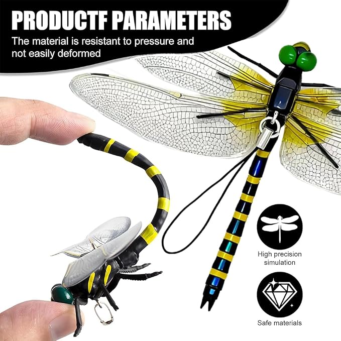8 Pcs Yellow Dragonfly Set
