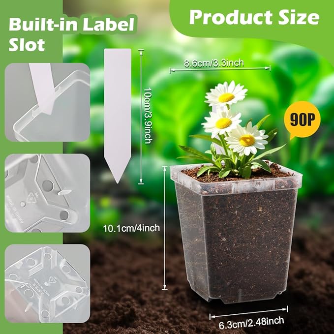 Clear Pot+lable-90p