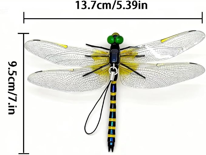 8 Pcs Yellow Dragonfly Set