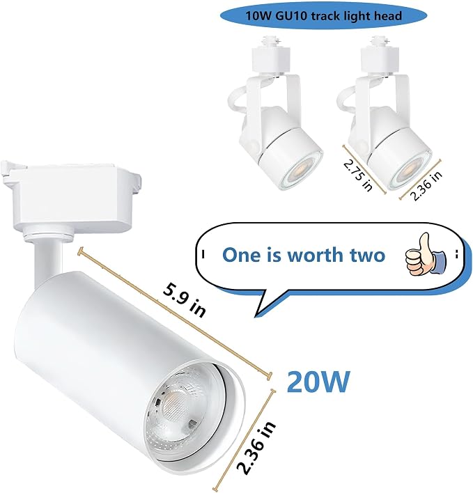 White 12PCS Brightened 20W 6000K