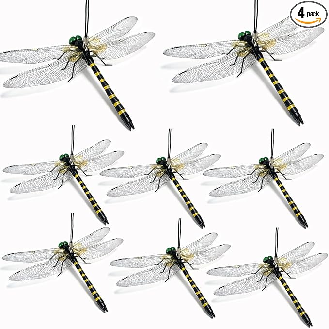 8 Pcs Yellow Dragonfly Set