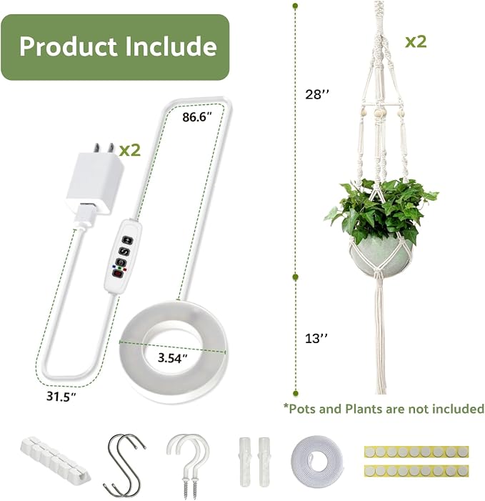 Plant Hanger Ivory(daylight)