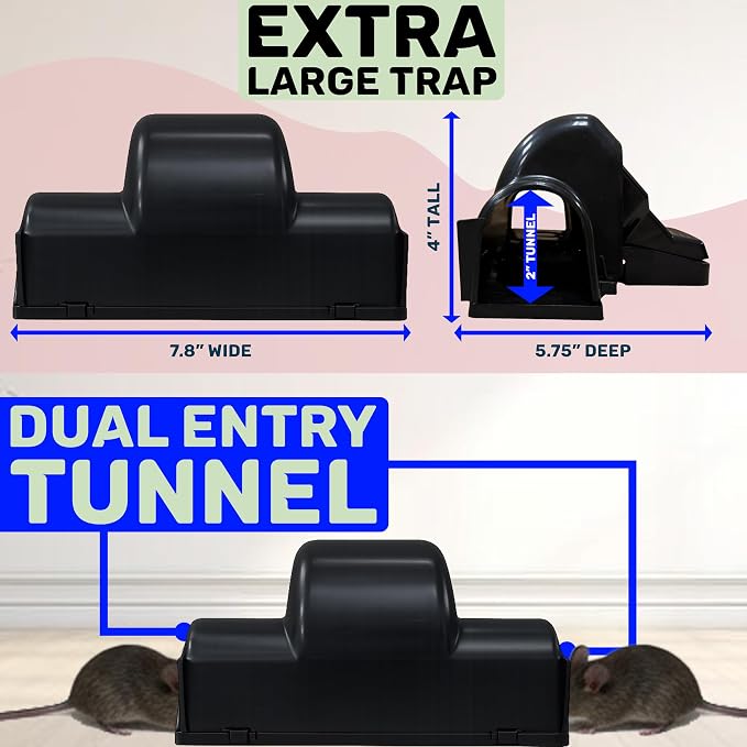 Includes 2 Heavy Duty Tunnel Traps
