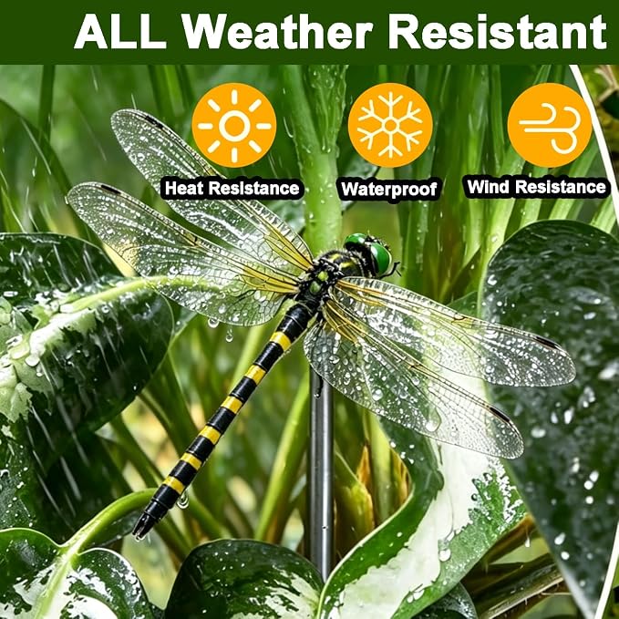 8 Pcs Yellow Dragonfly Set