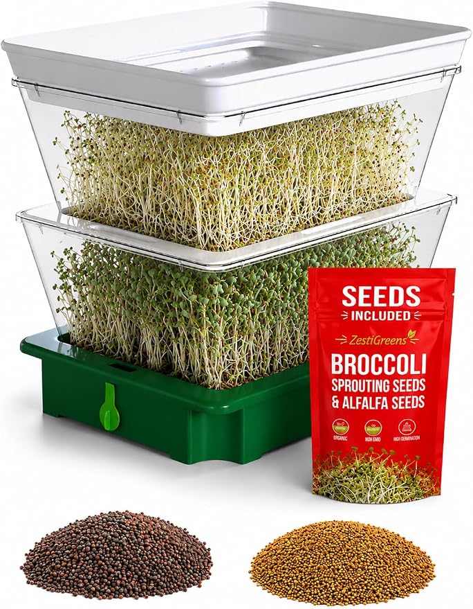2-tier Sprouter with Seeds