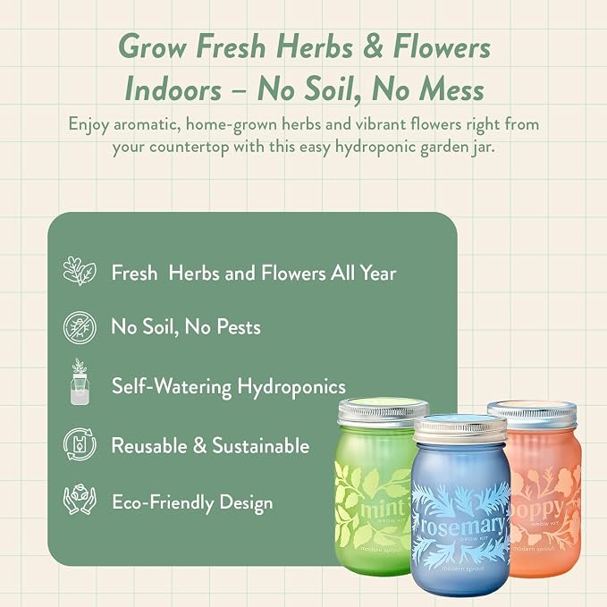 Poppy + Rosemary + Mint