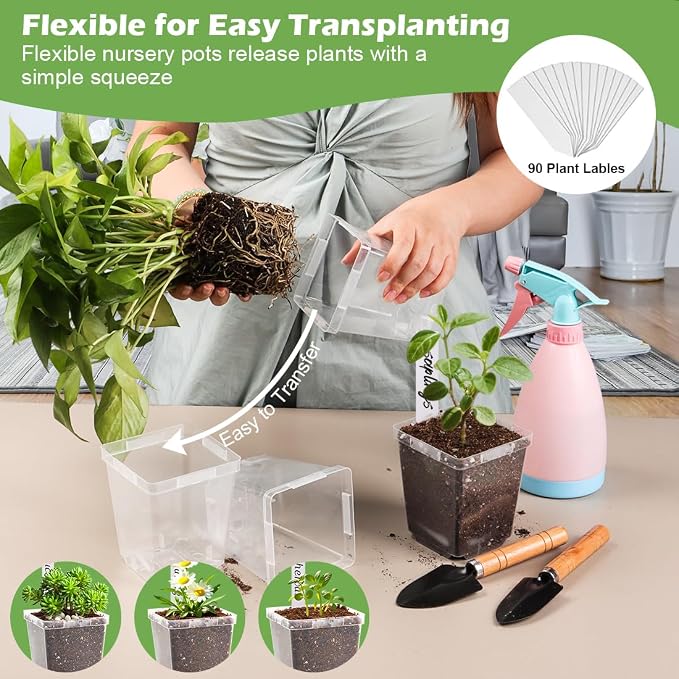 Clear Pot+lable-90p