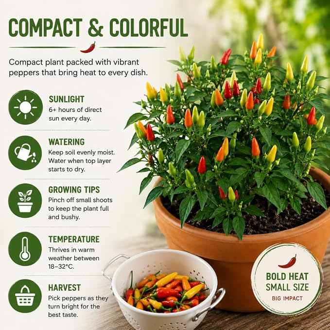 Small Upright Hot Peppers