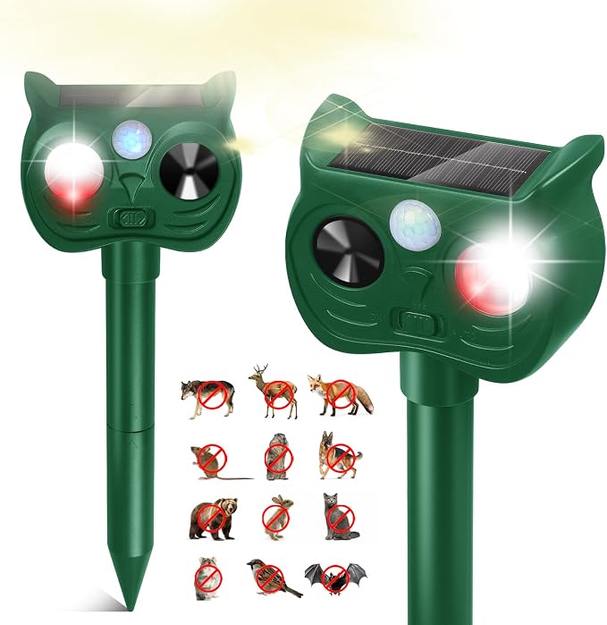 Red and white lights flashing 2PCS
