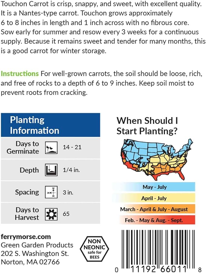Carrot Touchon Seed Multipack - 7 Pack