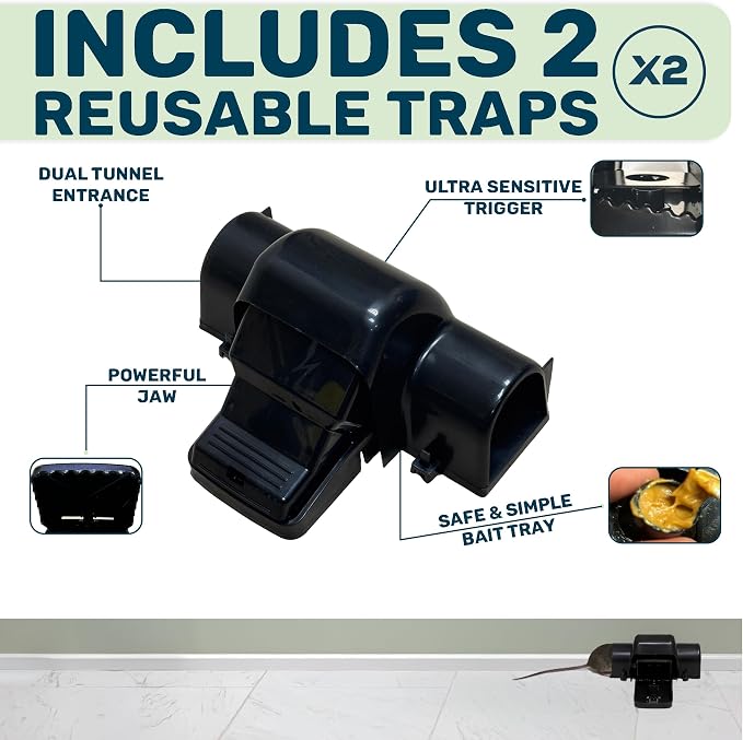 Includes 2 Heavy Duty Tunnel Traps