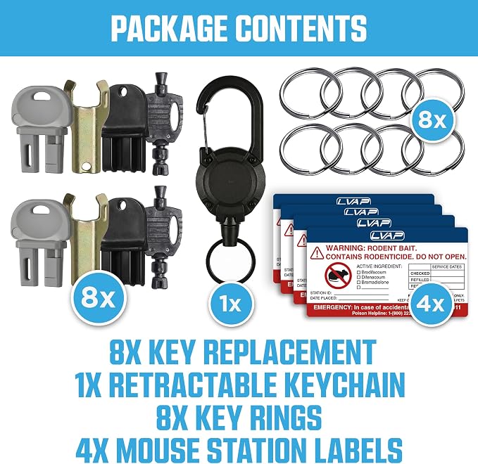 Universal 8 + Retractable Key Chain
