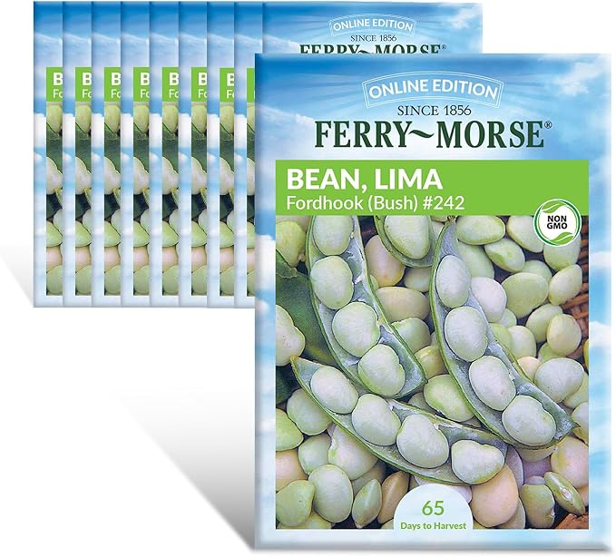Lima Bean Fordhook Bush #242 Seed Bundle- 10 Pack