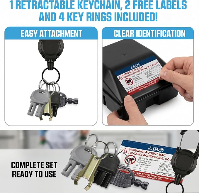 Universal 4 + Retractable Key Chain