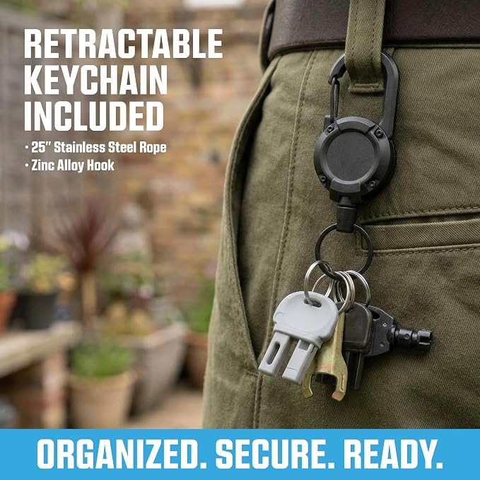Universal 4 + Retractable Key Chain