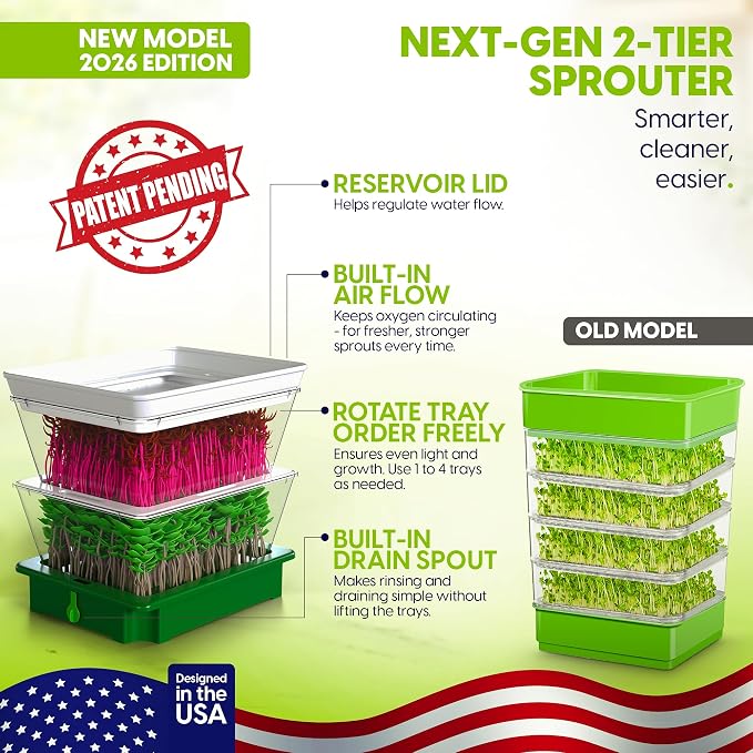 2-tier Sprouter with Seeds