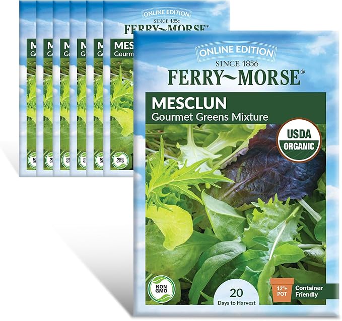 Mesclun Gourmet Greens Mixture Organic Seed Multipack - 7 Pack
